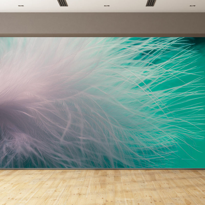 Contemporary Feather Mural Wallpaper Wall Covering for Living Room Decoration