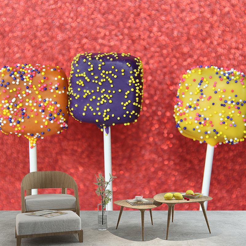 Sweet Style Cake-Pops Mural Decal Stain Resistant Cake Shop Wall Covering