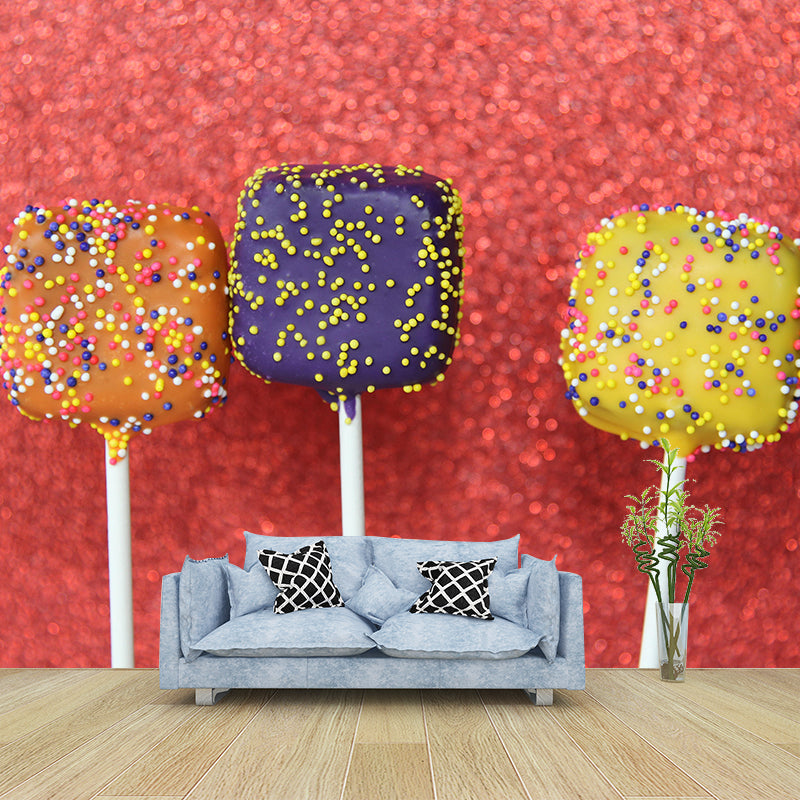 Sweet Style Cake-Pops Mural Decal Stain Resistant Cake Shop Wall Covering