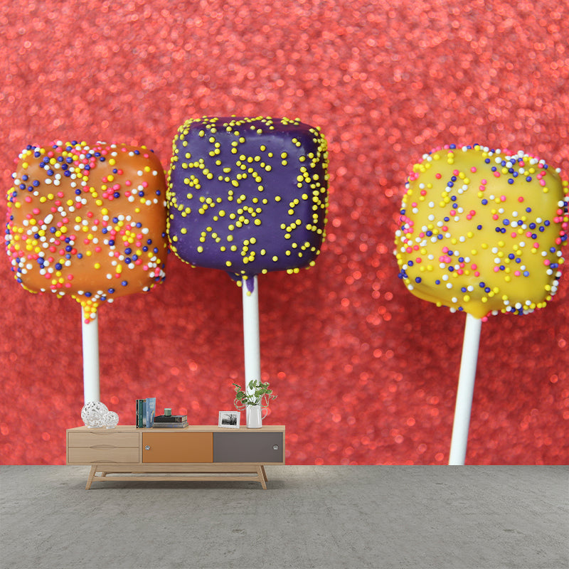 Sweet Style Cake-Pops Mural Decal Stain Resistant Cake Shop Wall Covering
