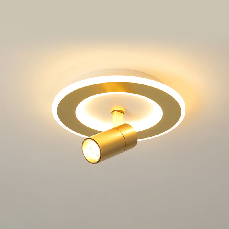Modern LED Flush Mount 1 Spotlight Metal Ceiling Mounted Light for Hallway
