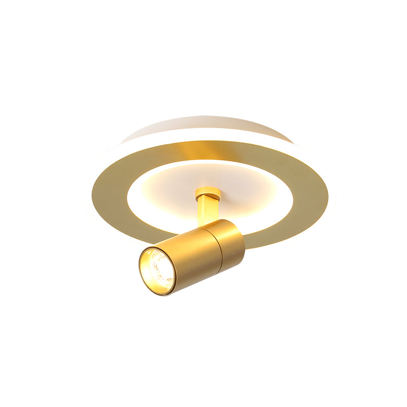 Modern LED Flush Mount 1 Spotlight Metal Ceiling Mounted Light for Hallway