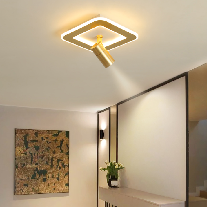Modern LED Flush Mount 1 Spotlight Metal Ceiling Mounted Light for Hallway