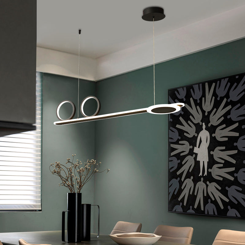 Salle à manger Modern Island LEDLING LINEAR 4 LUMILES PENDANT ALUMINUM LUMIN