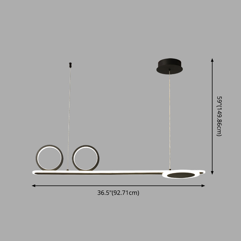 Salle à manger Modern Island LEDLING LINEAR 4 LUMILES PENDANT ALUMINUM LUMIN