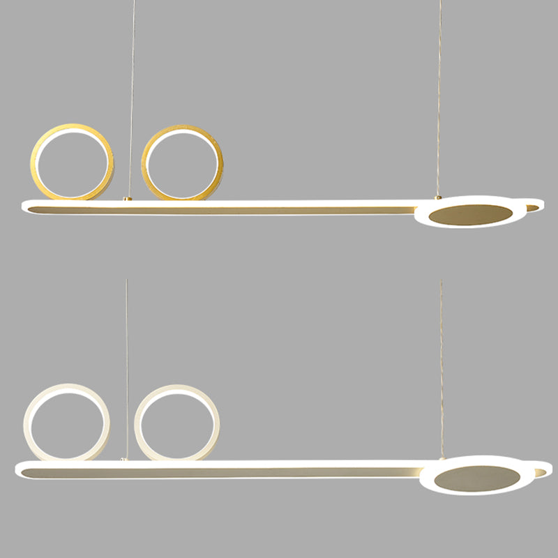 Salle à manger Modern Island LEDLING LINEAR 4 LUMILES PENDANT ALUMINUM LUMIN