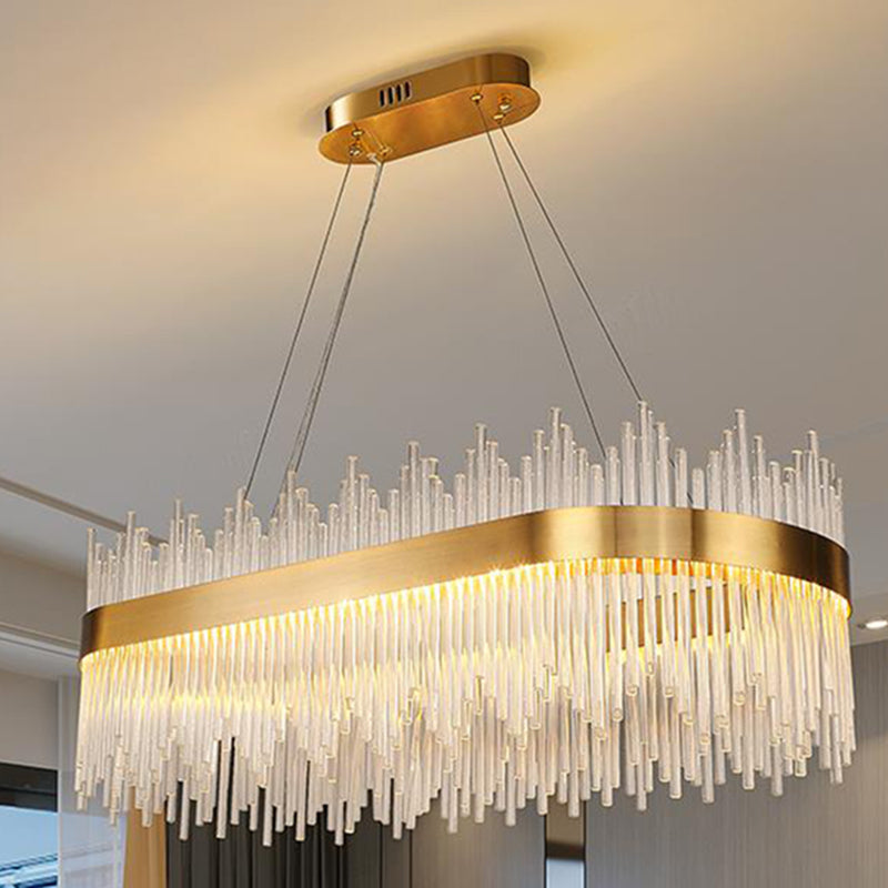 Modern Lighting Chandelier Linear Island Lighting Hanging Island Lights Glass Island Pendants