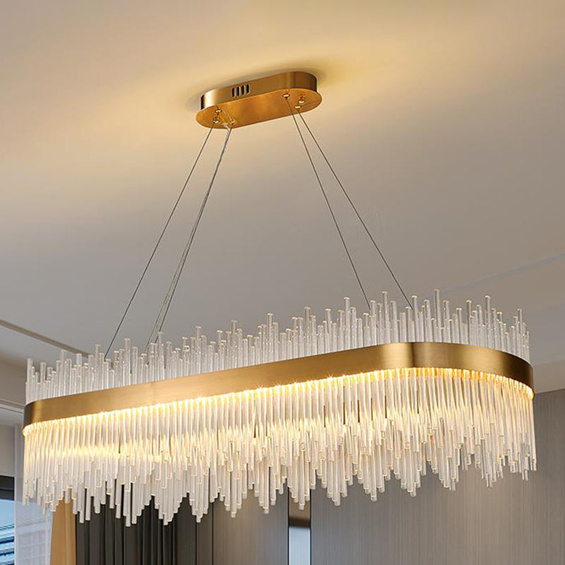 Modern Lighting Chandelier Linear Island Lighting Hanging Island Lights Glass Island Pendants
