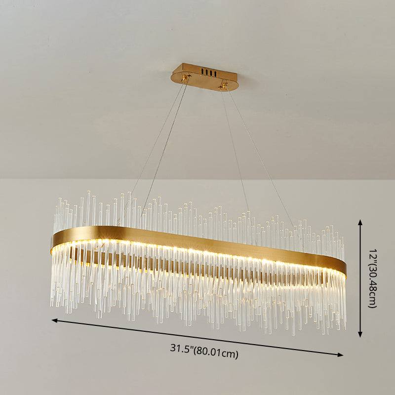 Modern Lighting Chandelier Linear Island Lighting Hanging Island Lights Glass Island Pendants