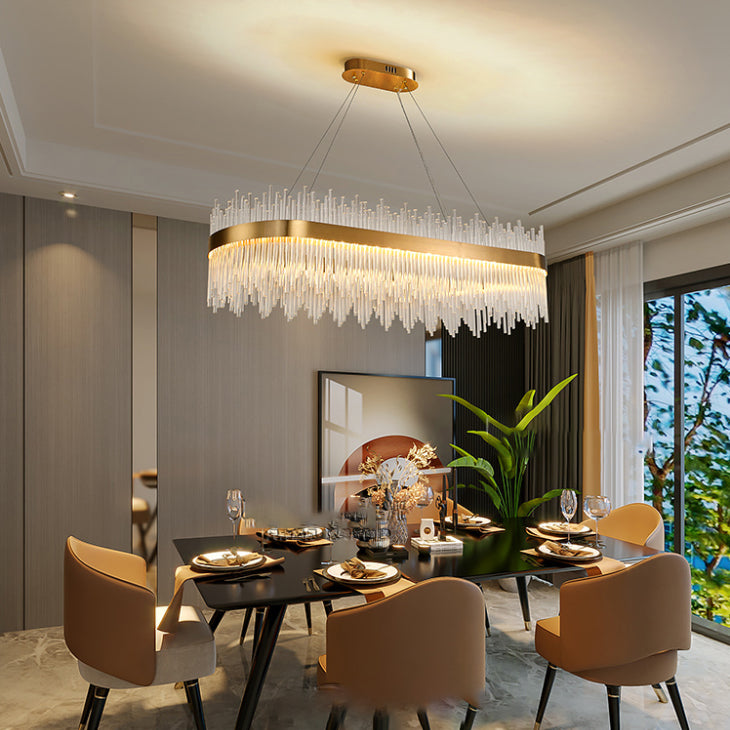 Modern Lighting Chandelier Linear Island Lighting Hanging Island Lights Glass Island Pendants