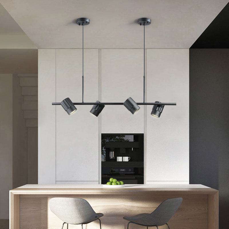 4 leichte Kücheninsel Anhänger Linear Kronleuchter zeitgenössischer Inselbeleuchtung