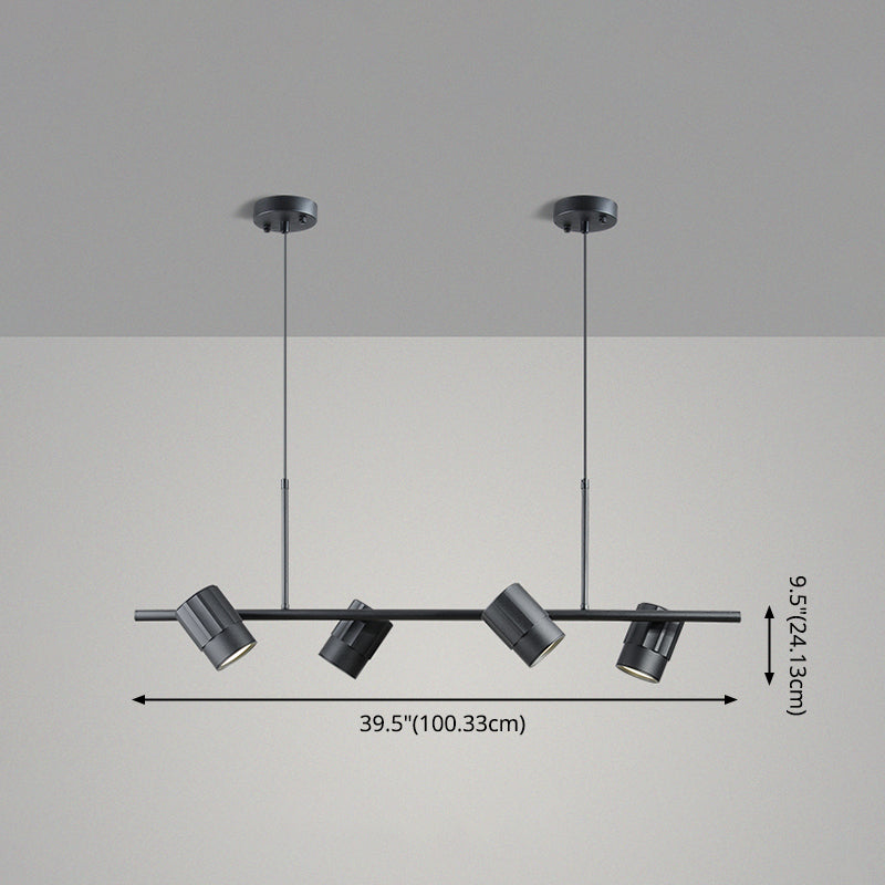 4 leichte Kücheninsel Anhänger Linear Kronleuchter zeitgenössischer Inselbeleuchtung