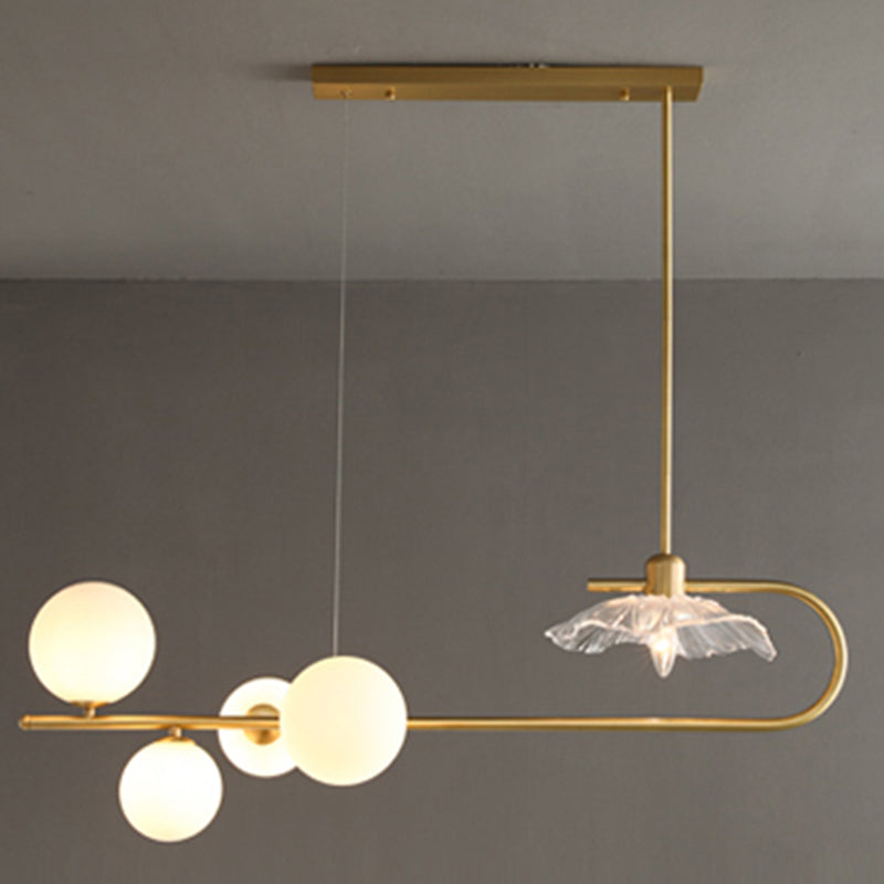 Luci a sospensione contemporanea illuminazione isola lineare lampada sospesa in oro