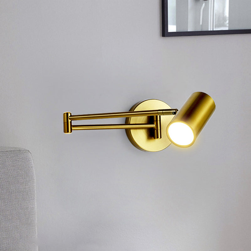 Prononi leggeri in metallo a 1 luce Moderna MODERNIT BLACK E GOLD ARM SCHEDTURE DELLA parete