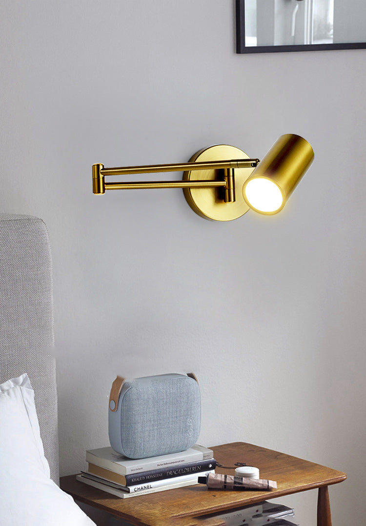 Prononi leggeri in metallo a 1 luce Moderna MODERNIT BLACK E GOLD ARM SCHEDTURE DELLA parete