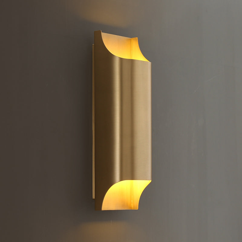 Rectangular Brass Sconces Wall Lights Modern Style 1-Light Wall Sconce Light Fixtures