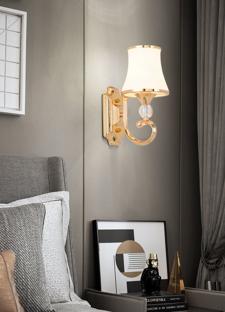 1-Licht geometrische Wandleuchten moderne einfache Style-Glas-Wandbeleuchtung in Schwarz