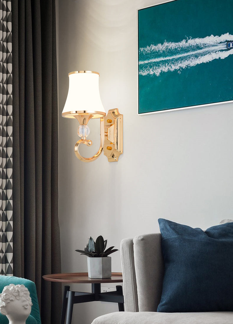 1-Licht geometrische Wandleuchten moderne einfache Style-Glas-Wandbeleuchtung in Schwarz