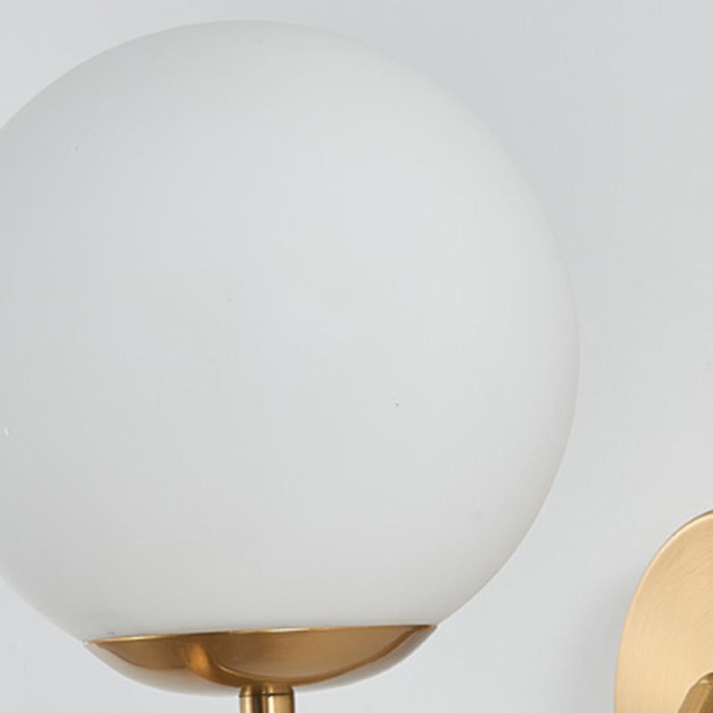 1-licht ronde wand SCONCE Moderne eenvoudige stijl glazen wandverlichting in zwart en goud