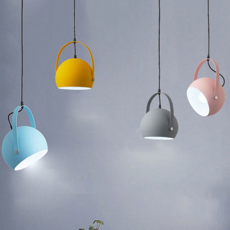 Modern Creative Macaron Pendant Light Lacquered Aluminium Hanging Lamp for Dining Rooom