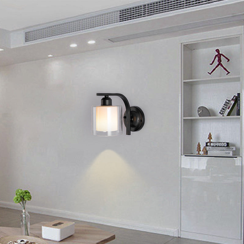 1-Licht-Halbzylinder Wandleuchte modern