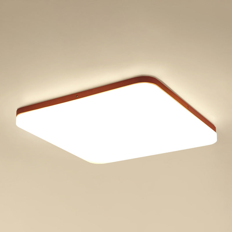 Simple Square Legno Flush Montaggio Soffitto Luce Fissaggio per Bedroom Living Room