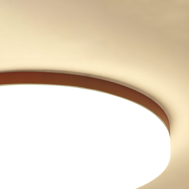 Simple Square Legno Flush Montaggio Soffitto Luce Fissaggio per Bedroom Living Room