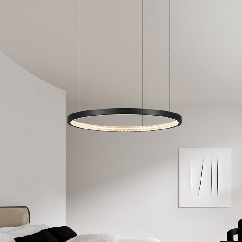 Clear Acrylic Shade Minimalist Suspension Light for Living Room Dinning Room