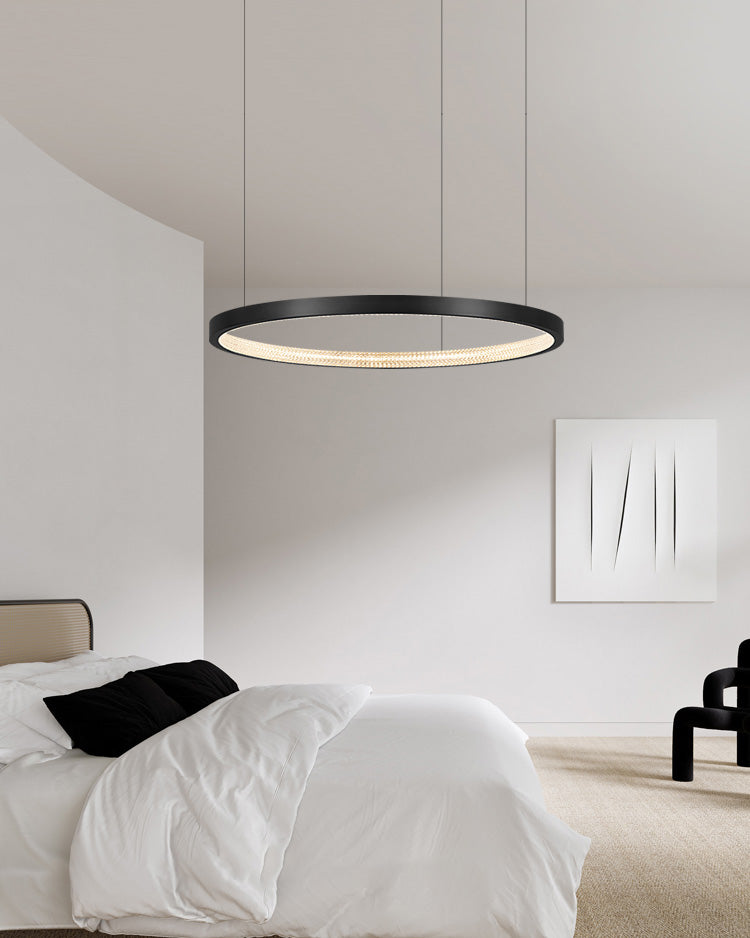 Clear Acrylic Shade Minimalist Suspension Light for Living Room Dinning Room