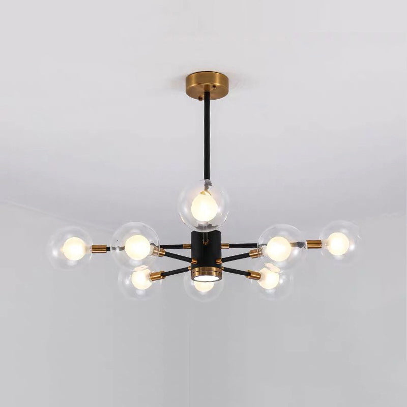 Globe Chandelier Light Fixture Modern Glass Pendant Lighting for Restaurant