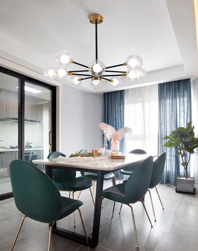 Globe Chandelier Light Fixture Modern Glass Pendant Lighting for Restaurant