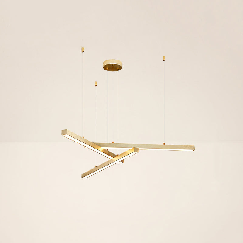 Contemporary Chandelier Acrylic Aluminum Chandelier for Living Room Dining Room