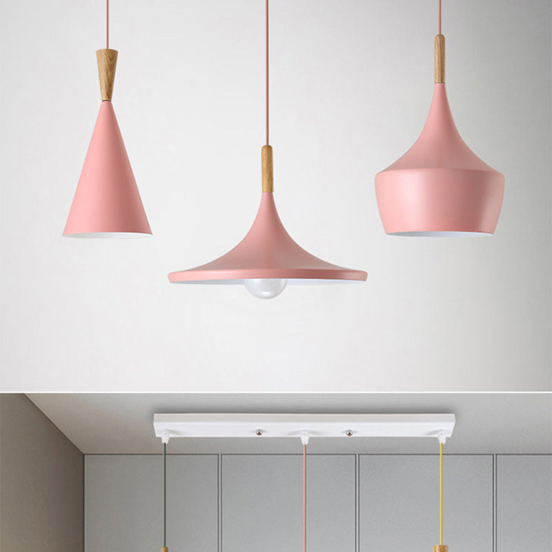 Macron Loft Candy Colored Hanging Light Single Light Metal Pendant Light for Cloth Shop