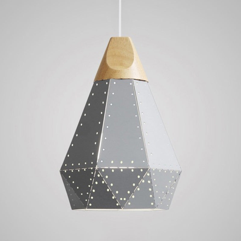 Metal Hanging Light Nordic Style Macron Color Pendant Light Geometric Hanging Light for Kitchen
