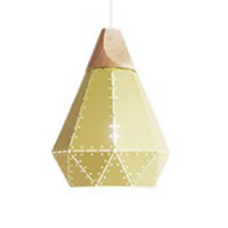 Metal Hanging Light Nordic Style Macron Color Pendant Light Geometric Hanging Light for Kitchen