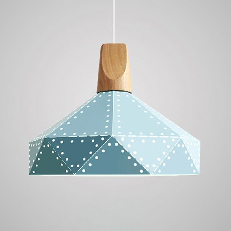 Metal Hanging Light Nordic Style Macron Color Pendant Light Geometric Hanging Light for Kitchen