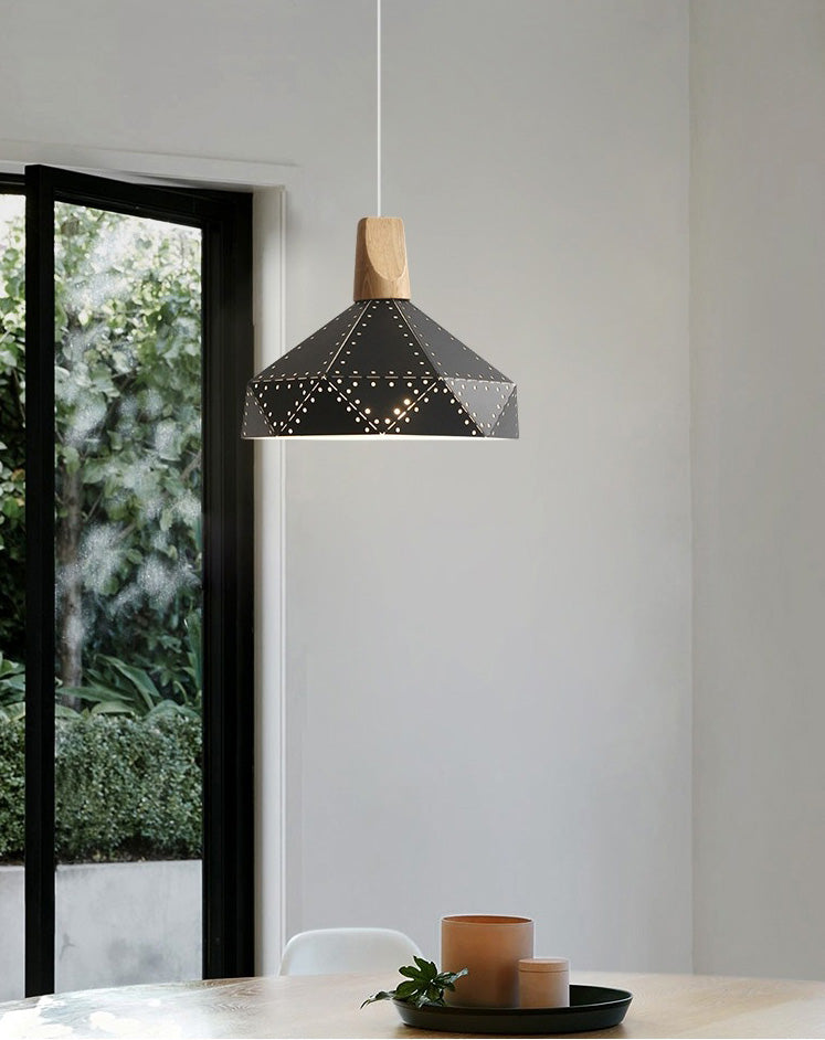 Metal Hanging Light Nordic Style Macron Color Pendant Light Geometric Hanging Light for Kitchen