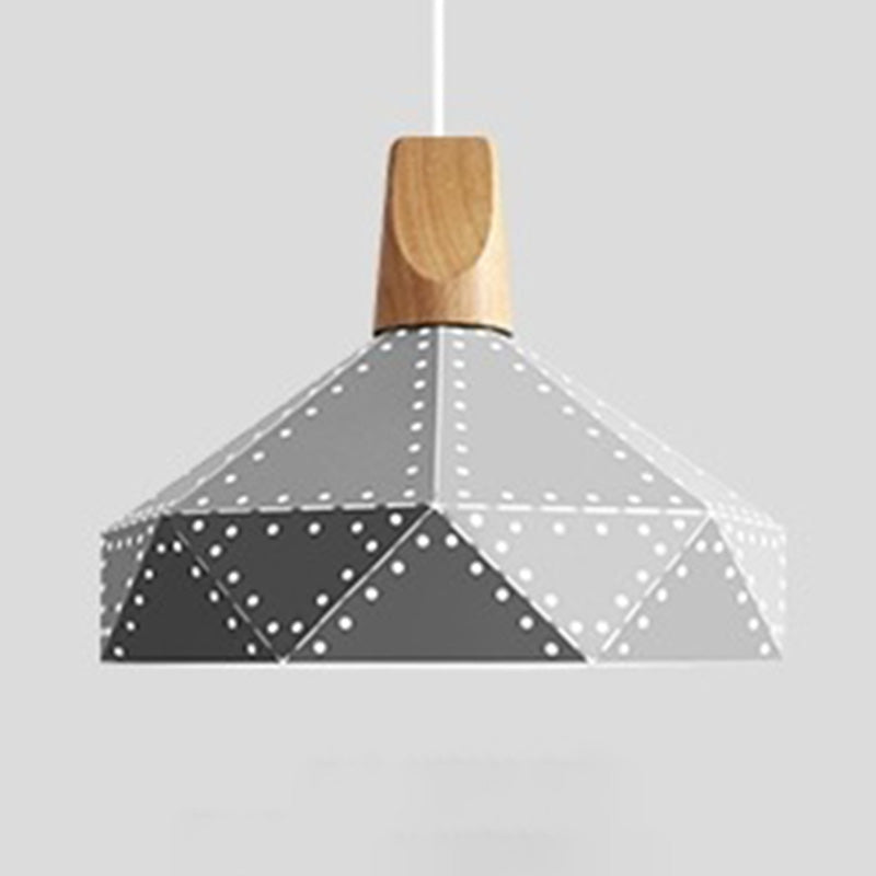 Metal Hanging Light Nordic Style Macron Color Pendant Light Geometric Hanging Light for Kitchen