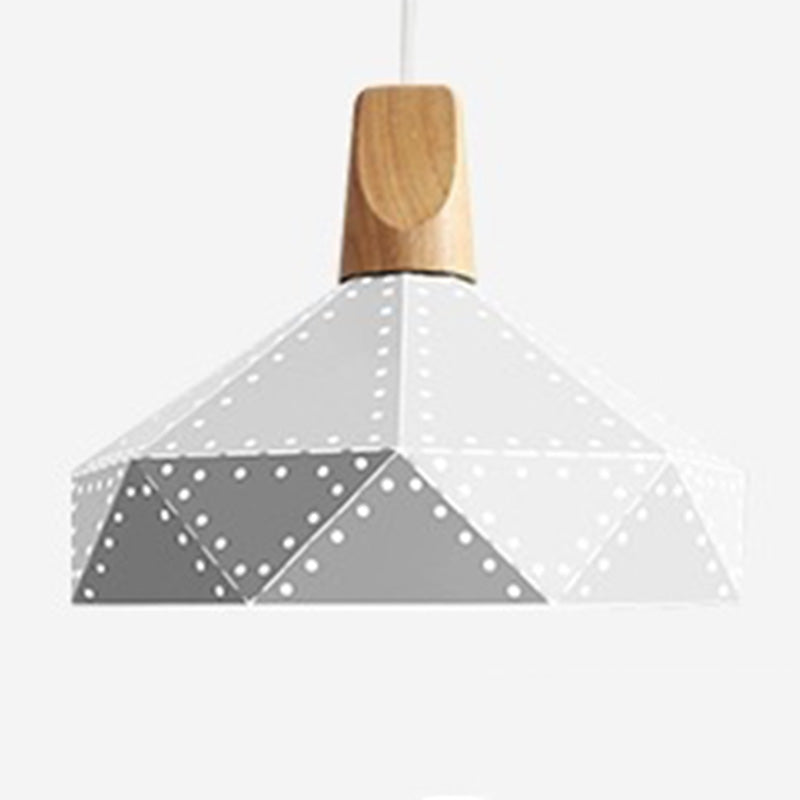Metal Hanging Light Nordic Style Macron Color Pendant Light Geometric Hanging Light for Kitchen