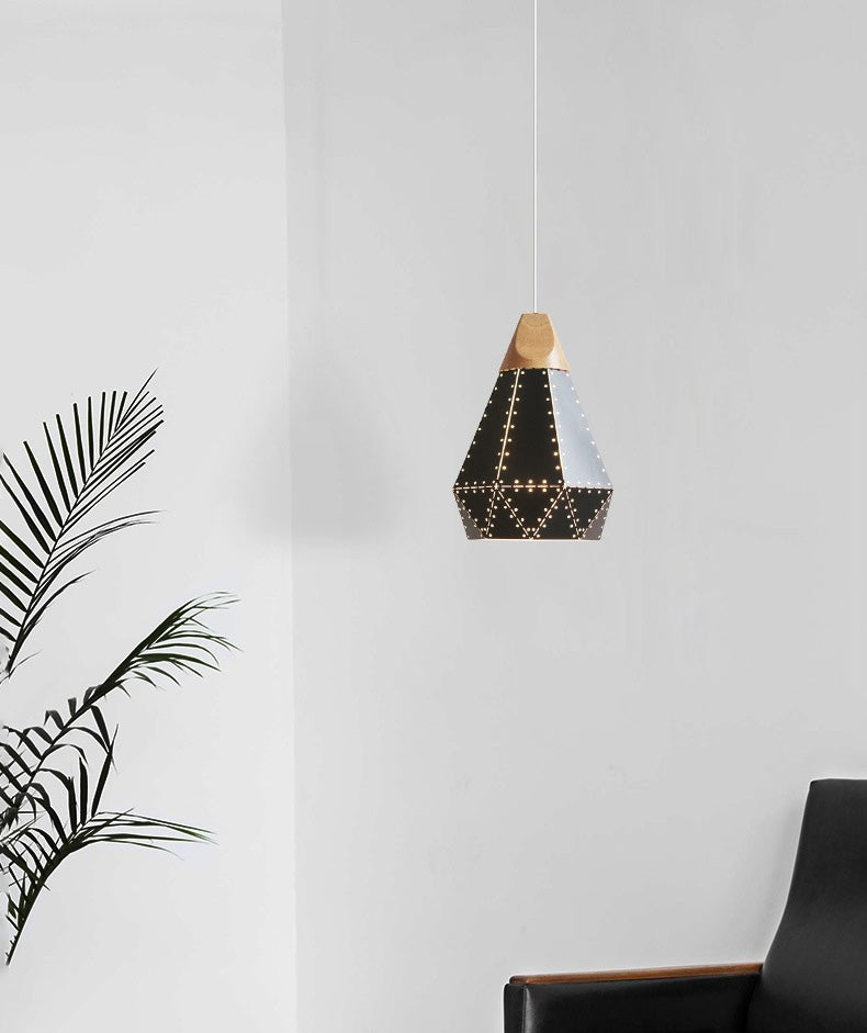 Metal Hanging Light Nordic Style Macron Color Pendant Light Geometric Hanging Light for Kitchen