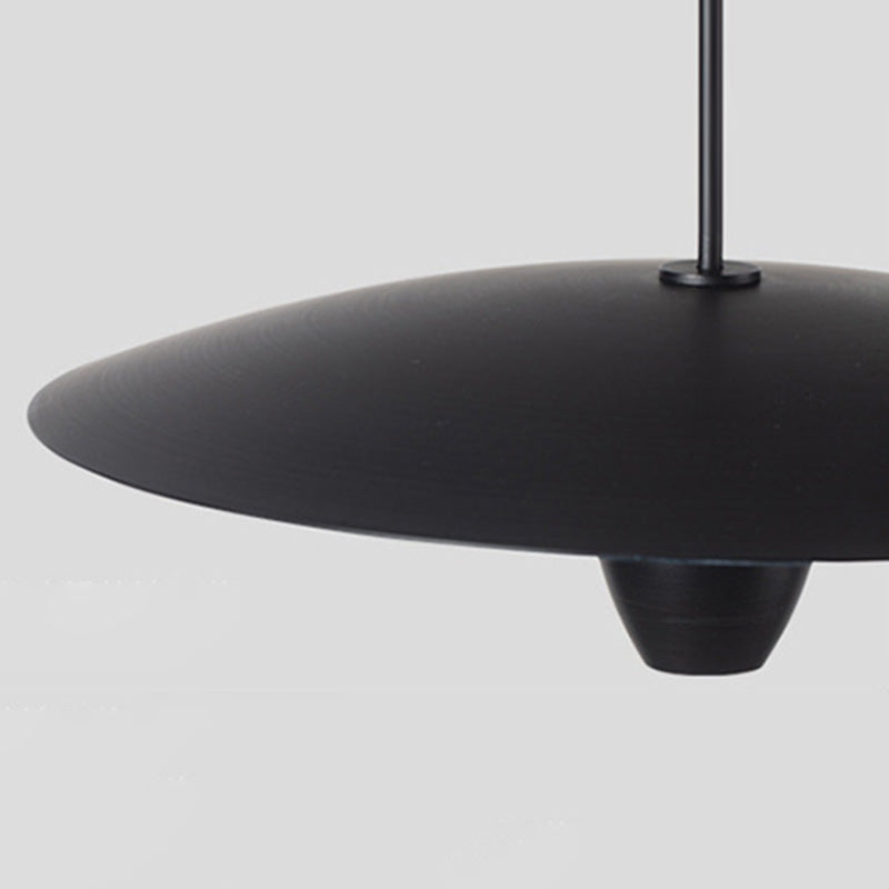 Salle à manger Neutre pendentif léger en métal noir LED de plafond simple