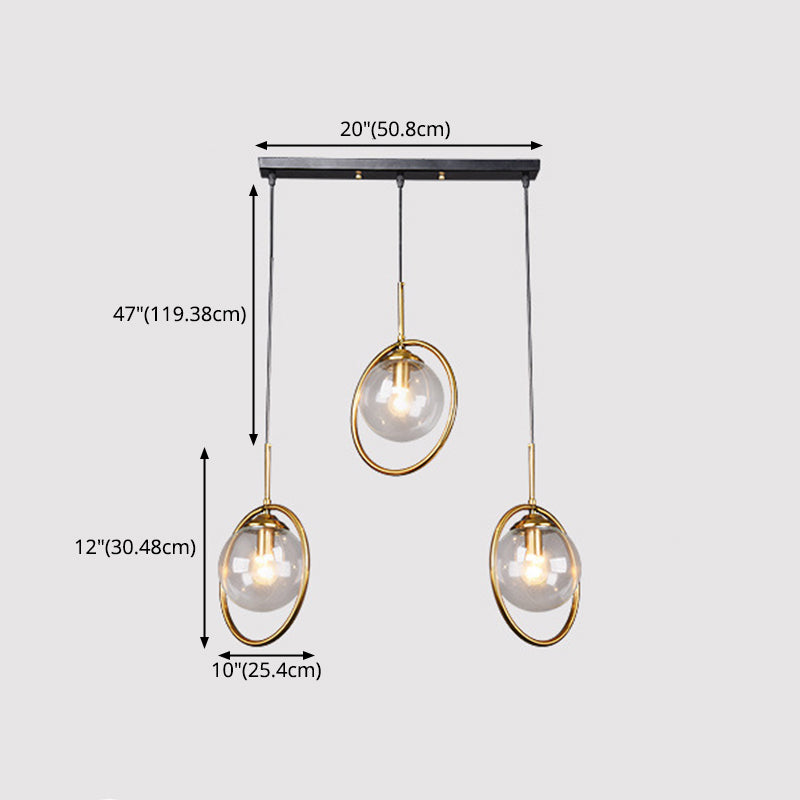 Sphère kit de lumière en verre transparent