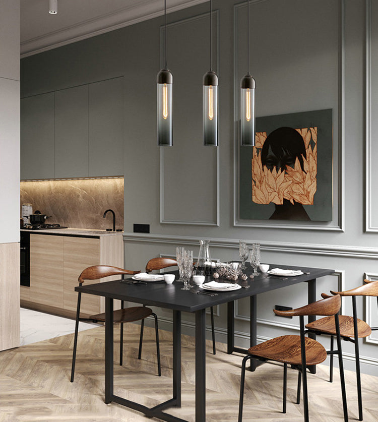 Pillenförmige Decke Pendelleuchte leichte minimalistische Gla-Pendelleuchte Leuchte