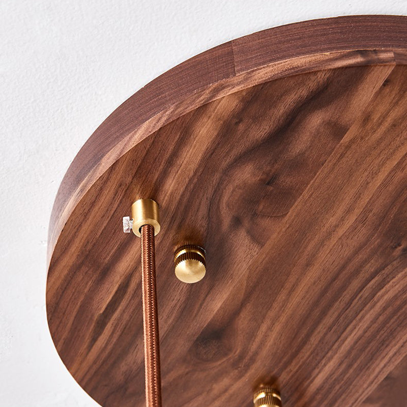 Plafond pendentif dôme Light de style contemporain en bois blanc d'éclairage pendentif blanc