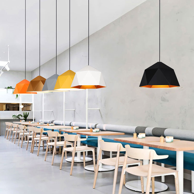 Geometric Ceiling Pendant Lamp Modern Style Metal Pendant Light Fixture for Restaurant