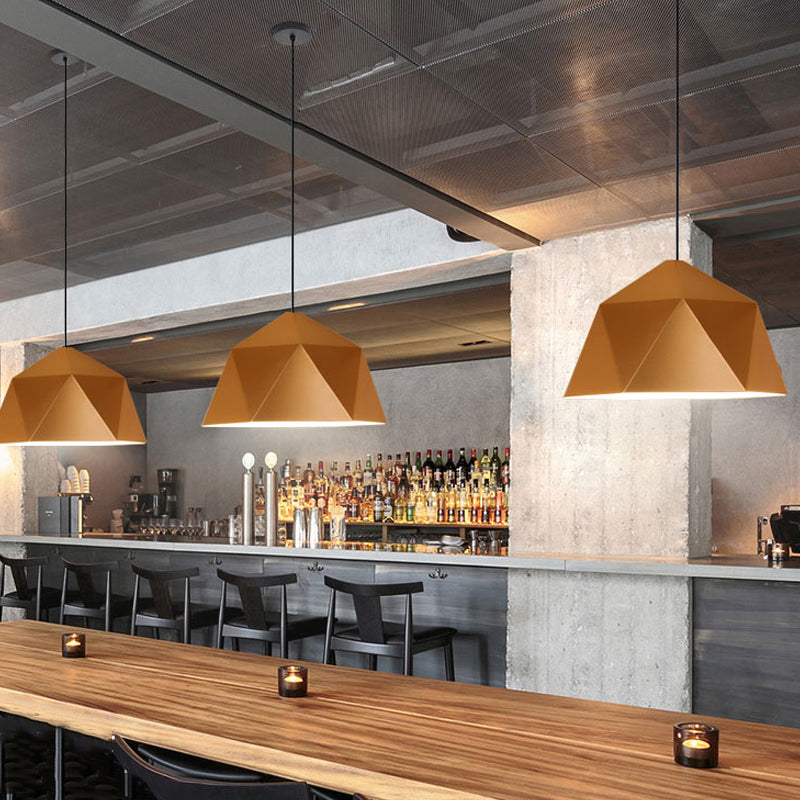 Geometric Ceiling Pendant Lamp Modern Style Metal Pendant Light Fixture for Restaurant