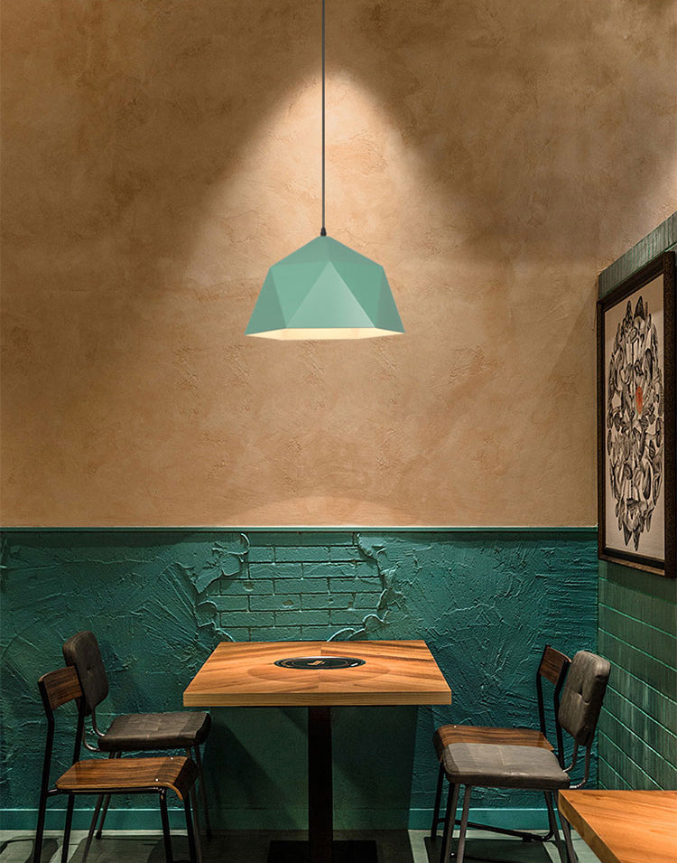Geometric Ceiling Pendant Lamp Modern Style Metal Pendant Light Fixture for Restaurant