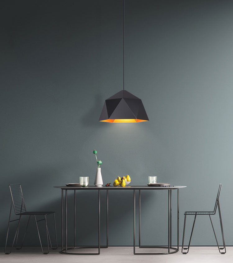 Geometric Ceiling Pendant Lamp Modern Style Metal Pendant Light Fixture for Restaurant