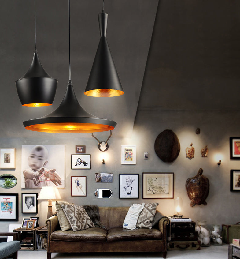 1-Licht-Metallhängele leichter postmoderner Anhängerlampe für Schlafzimmer Esszimmer