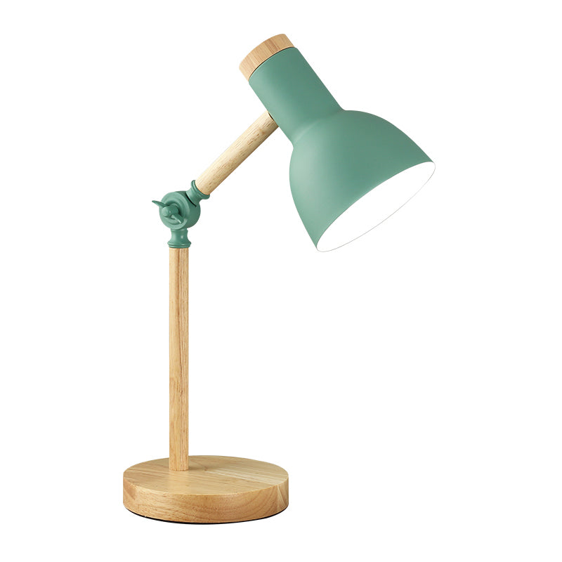 Macaron Simplicity Bowl Tischlampe Metallische Nachttischlampe für Schlafzimmer